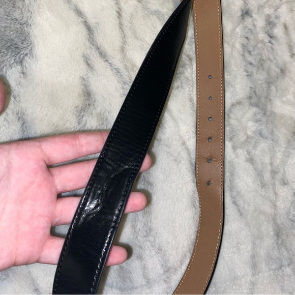 Calvin Klein Jeans Studded Black Synthetic Leather Belt - Picture 5 of 7